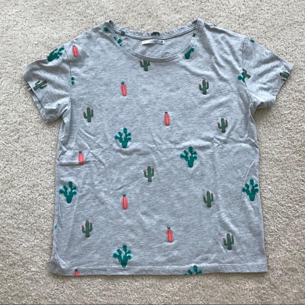 Cactus   Pull&Bear Grey T-Shirt